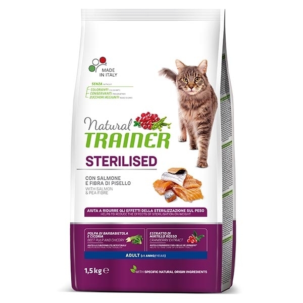 TRAINER NATURAL CAT  STERILISED  SALMONE 