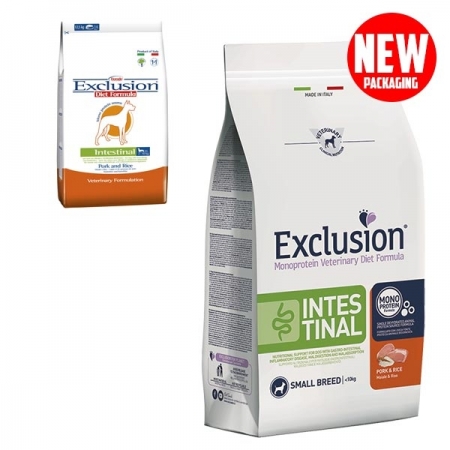 EXCLUSION  DIET INTESTINAL SMALL BREED MAIALE E RISO Cani