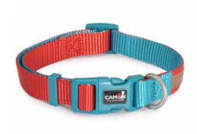 COLLARE REGOLABILE CAMON DOUBLE PREMIUM ROSSO/OTTANIO 