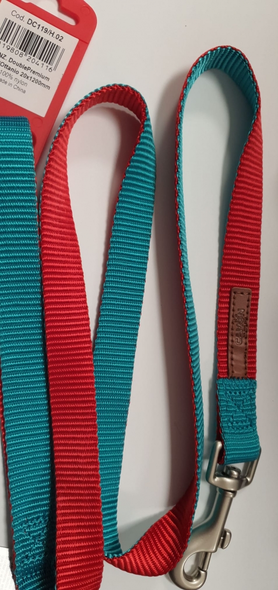 CAMON GUINZAGLIO DOUBLE PREMIUM ROSSO/OTTANIO 