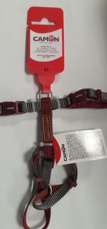 CAMON PETTORINA REGOLABILE H DOUBLE PREMIUM GRIGIO/ROSSO Cani