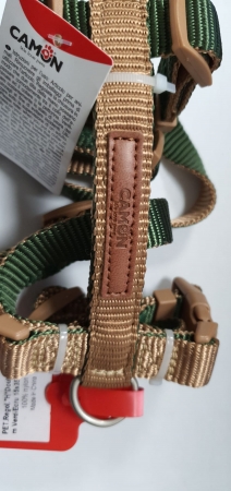 CAMON PETTORINA REGOLABILE H DOUBLE PREMIUM VERDE/ECRU Cani