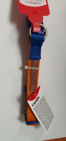 CAMON COLLARE REGOLABILE CAMON DOUBLE PREMIUM ARANCIO/BLU Cani