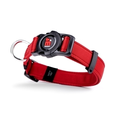COLLARE MEMOPET POLIESTERE ROSSO REGOLABILE CON FIBBIA A SCATTO 