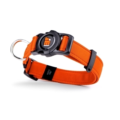 COLLARE MEMOPET POLIESTERE ARANCIO REGOLABILE CON FIBBIA A SCATTO 