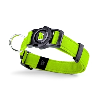 COLLARE MEMOPET POLIESTERE VERDE REGOLABILE CON FIBBIA A SCATTO 