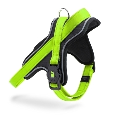 PETTORINA MEMOPET POLIESTERE VERDE REGOLABILE CON FIBBIA A SCATTO