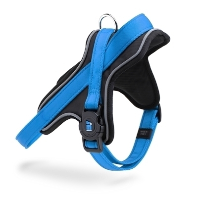 PETTORINA MEMOPET POLIESTERE BLU REGOLABILE CON FIBBIA A SCATTO