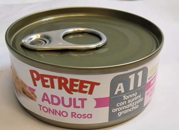 PETREET ADULT TONNO ROSA CON SURIMI DI GRANCHIO A11 Gatti