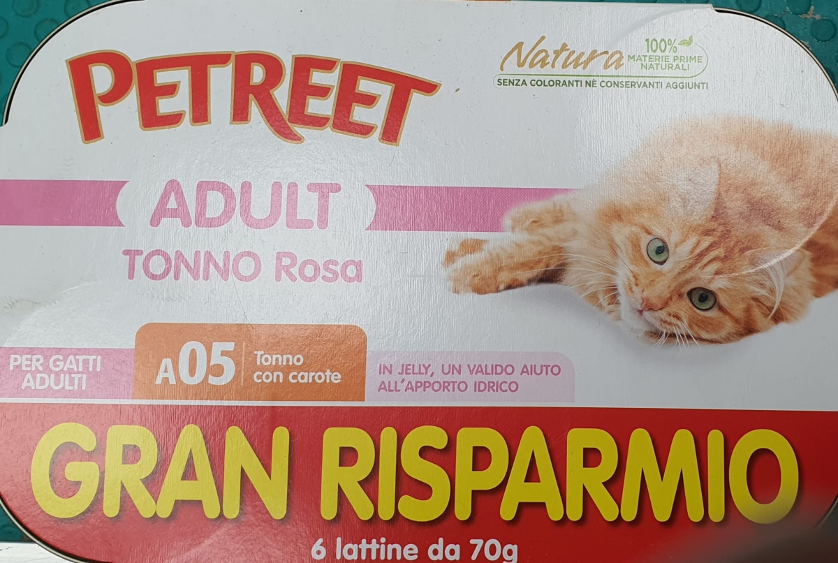 PETREET NATURA TONNO ROSA CON CAROTE A05 
