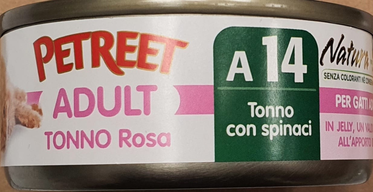 PETREET ADULT TONNO ROSA CON SPINACI A14 