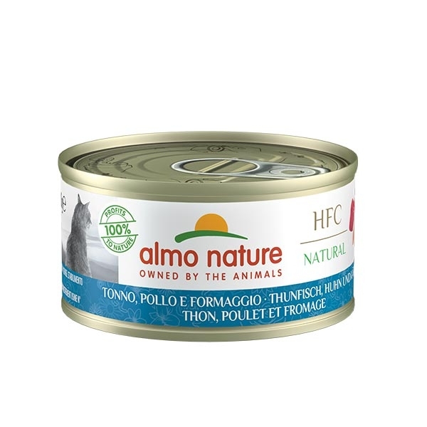 HFC ALMO NATURE NATURAL CATS TONNO, POLLO E FORMAGGIO 