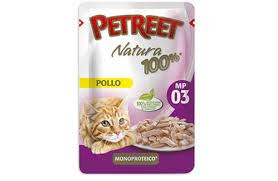 PETREET NATURA MONOPROTEICO 100%  BUSTA POLLO MP 03 Gatti