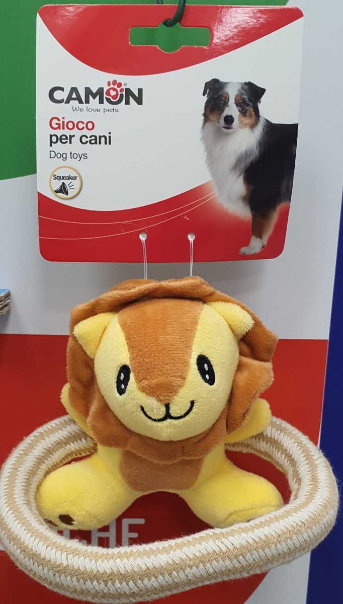 GIOCO CANE PELOUCHE ASSORTITI C 2 SOGGETTI CON SQUEAKER