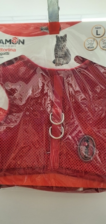 PETTORINA REGOLABILE GATTI MESH COLORE ROSSO Gatti