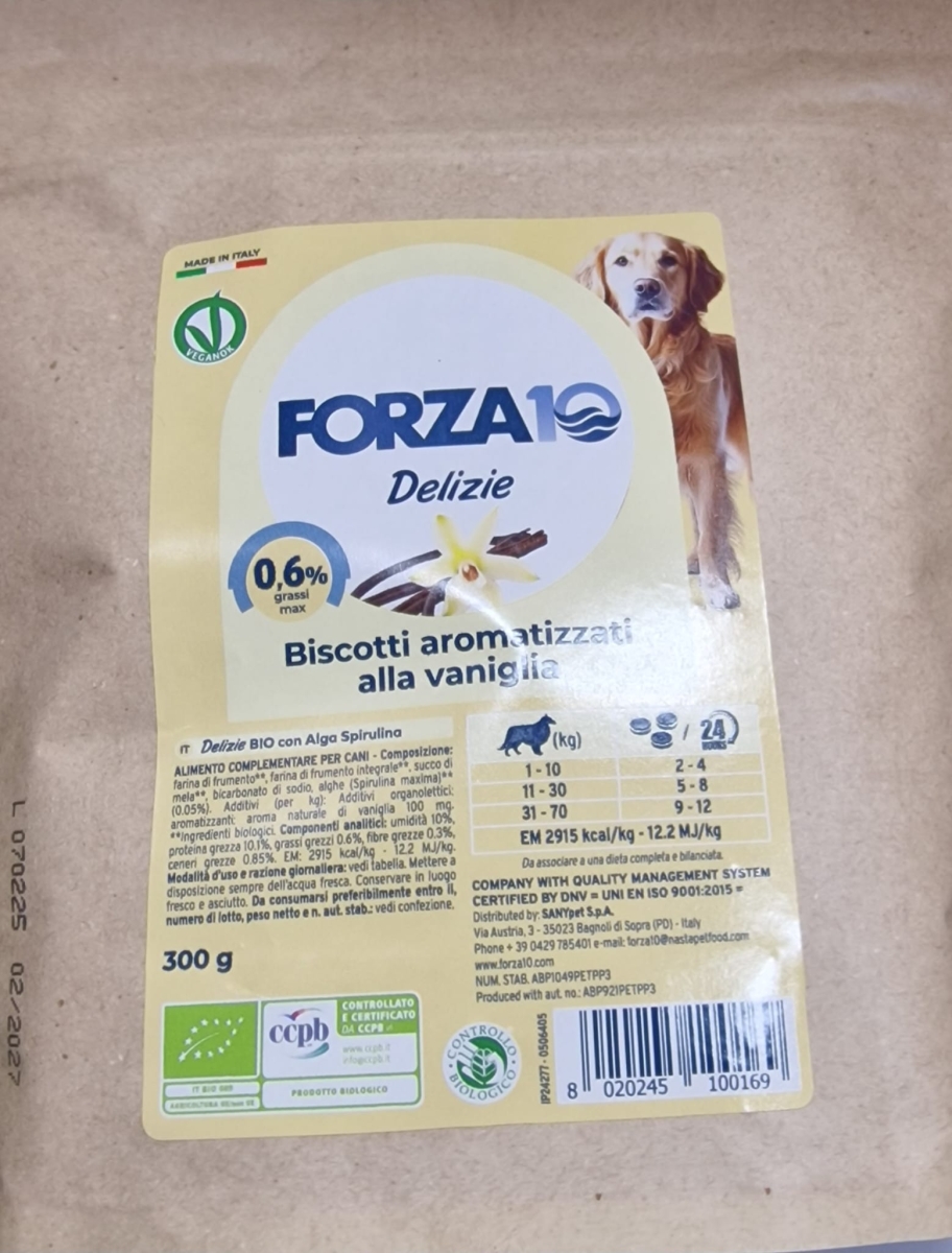 FORZA 10 DELIZIE BIO DIET CON ALGA SPIRULINA E VANIGLIA 