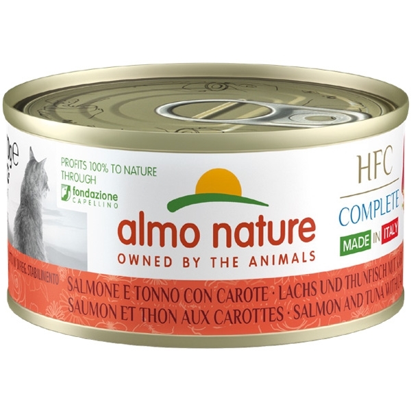 ALMO NATURE  HFC COMPLETE MADE IN ITALY ADULT SALMONE TONNO CON CAROTE 