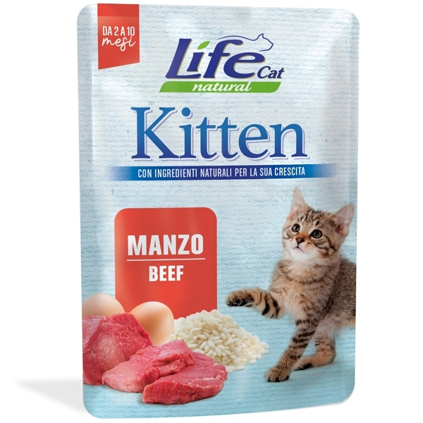 LIFE PET CARE LIFE CAT NATURAL KITTEN MANZO 