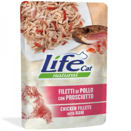LIFE PET CARE LIFE CAT NATURAL ADULT POLLO CON PROSCIUTTO Gatti