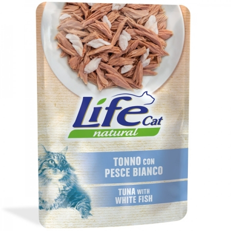 LIFE PET CARE LIFE CAT NATURAL ADULT TONNO CON PESCE BIANCO Gatti