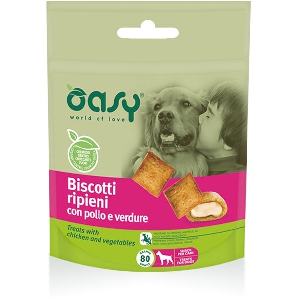 OASY SNACK BISCOTTI RIPIENI CON POLLO E VERDURE