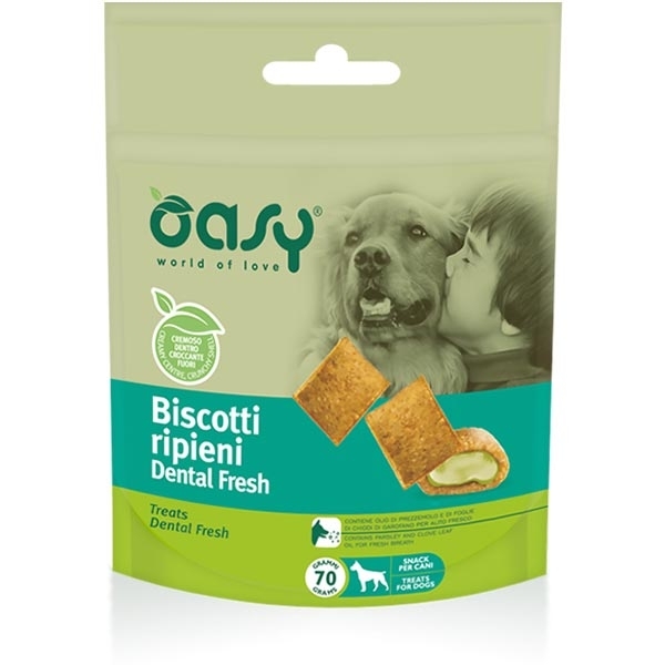 OASY SNACK BISCOTTI RIPIENI DENTAL FRESH