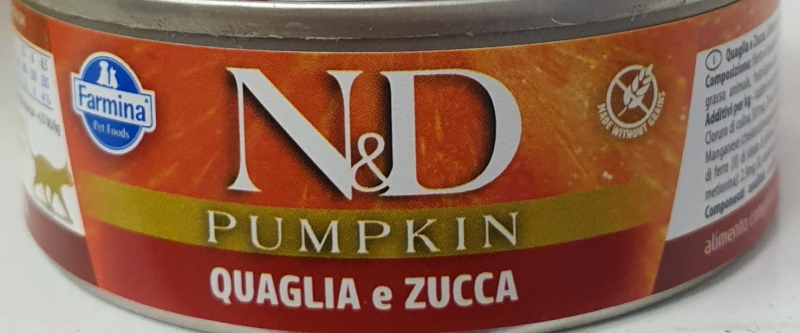 FARMINA (RUSSO MANGIMI)  NATURAL & DELICIOUS PUMPKIN QUAGLIA E ZUCCA Gatti