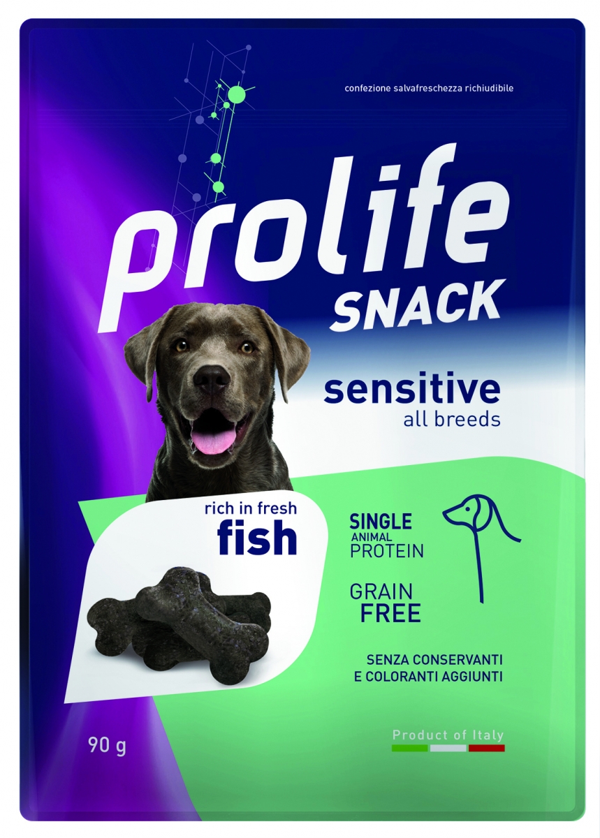 PROLIFE DOG SNACK GRAIN FREE FISH PESCE SENSITIVE ALL BREEDS
