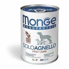MONGE  NATURAL SUPERPREMIUM MONOPROTEICO SOLO AGNELLO PATE'