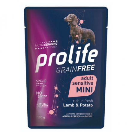 PROLIFE DOGW GRAIN FREE ADULT SENSITIVE MINI AGNELLO E PATATE Cani