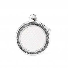 MEDAGLIETTA  SHINE CERCHIO MEDIO SAINT TROPEZ BIANCO MY FAMILY 