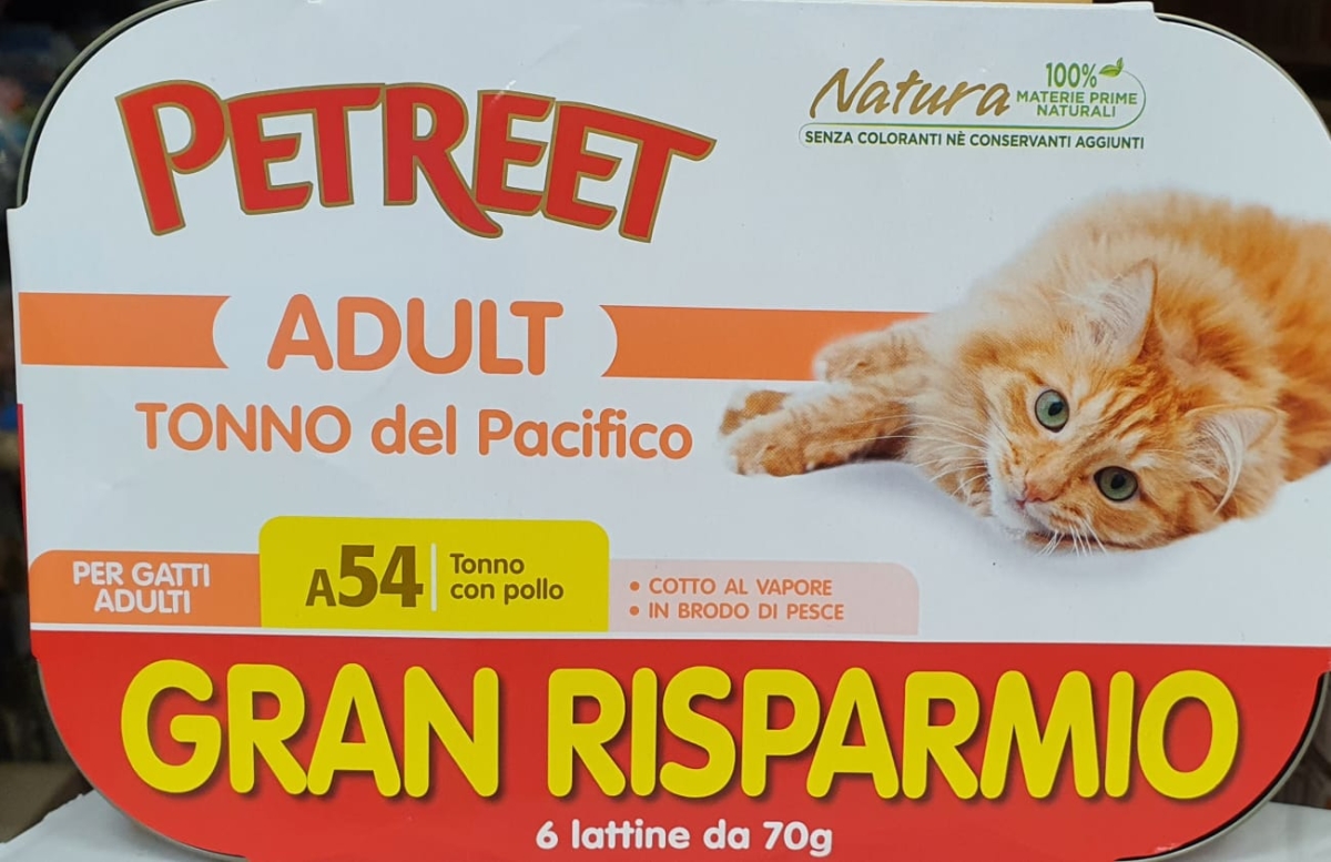 PETREET ADULT TONNO DEL PACIFICO CON POLLO A54 