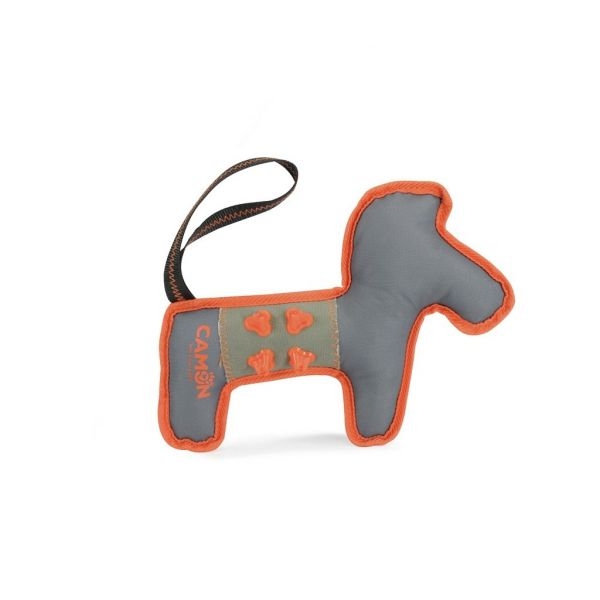 CAMON GIOCO CANE TESSUTO C/PARTICOLARI N TPR C/SQUEAKER CANE CON MANIGLIA