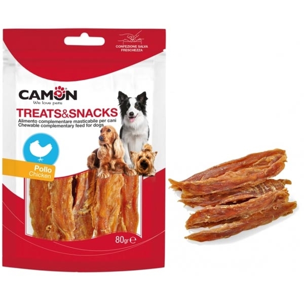 CAMON TREATS SNACKS SOFT POLLO STRIPS