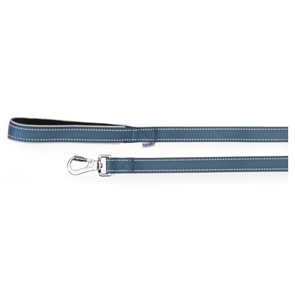 CAMON  GUINZAGLIO CON MANIGLIA IN NEOPRENE E CUCITURE REFLEX BLU