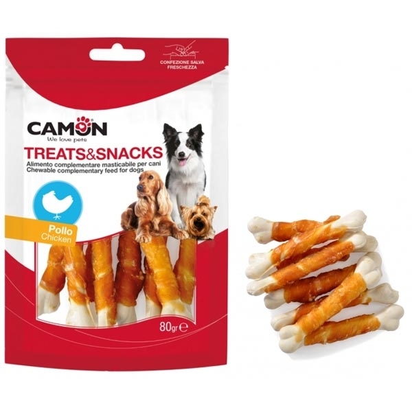 CAMON TREATS SNACKS SOFT POLLO & BONES 