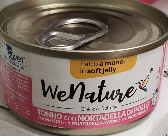 WENATURE TONNO CON MORTADELLA DI POLLO IN JELLY Cani