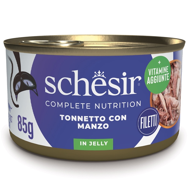 SCHESIR COMPLETE NUTRITION FILETTI TONNETTO CON MANZO IN JELLY 