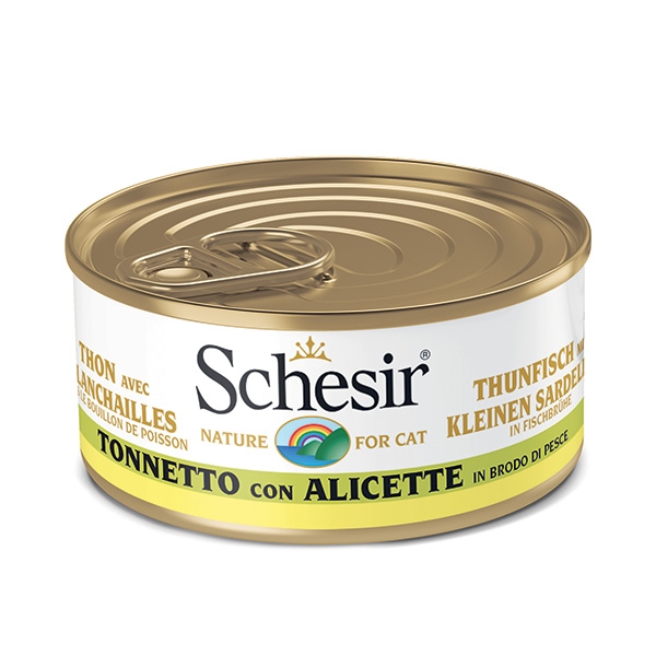 SCHESIR TONNETTO CON ALICETTE IN BRODO DI COTTURA 
