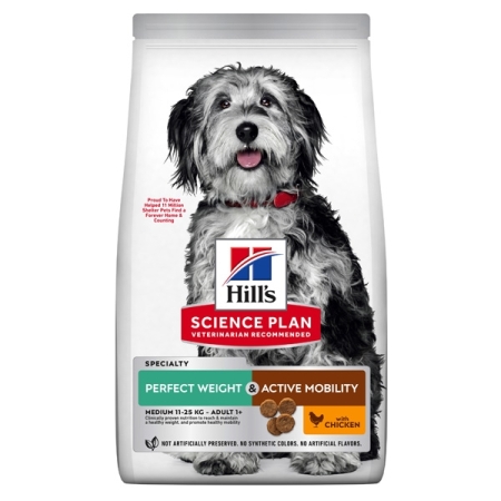 HILL'S PET NUTRITION  PRESCRIPTION DIET PERFECT WEIGHT + ACTIVE MOBILITY MEDIUM Cani