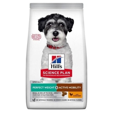 HILL'S ADULT SMALL & MINI PERFECT WEIGHT ACTIVE MOBILITY POLLO Cani