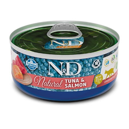 FARMINA (RUSSO MANGIMI)  NATURAL & DELICIOUS NATURAL TONNO & SALMONE Gatti