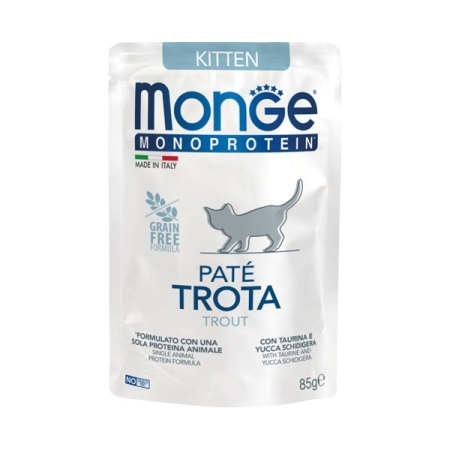 MONGE MONOPROTEIN KITTEN PATE' TROTA Gatti
