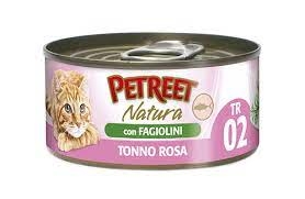PETREET  NATURA TONNO ROSA CON FAGIOLINI Gatti