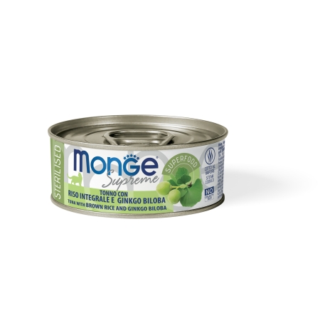 MONGE SUPREME STERILISED TONNO RISO INTEGRALE E GINKO BILOBA Gatti