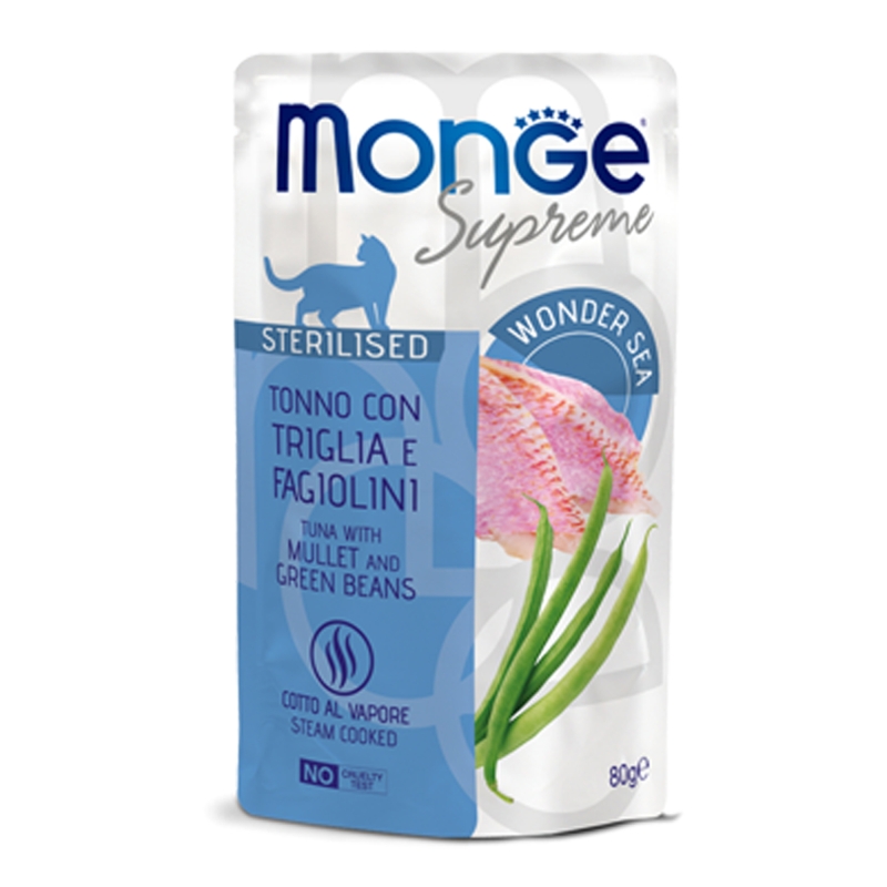MONGE SUPREME STERILISED TONNO CON TRIGLIA E FAGIOLINI 