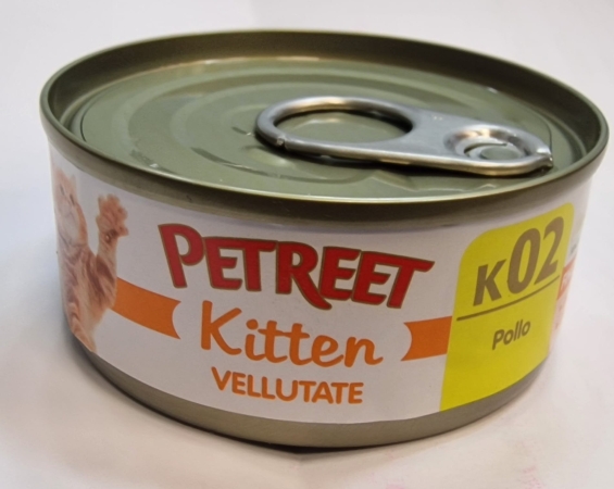 PETREET NATURA LE VELLUTATE KITTEN CON POLLO K02 Gatti