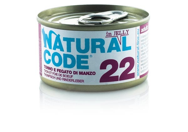 22 TONNO E FEGATO DI MANZO NATURAL CODE SOFT JELLY 