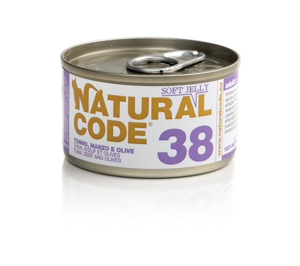 38 TONNO, MANZO E OLIVE NATURAL CODE SOFT JELLY 