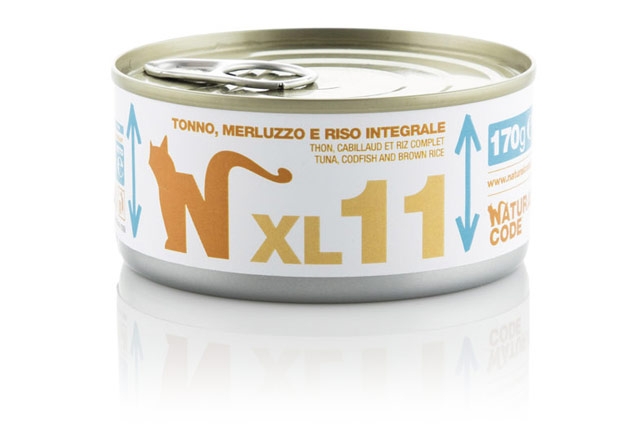 XL11 TONNO, MERLUZZO E RISO INTEGRALE NATURAL CODE 